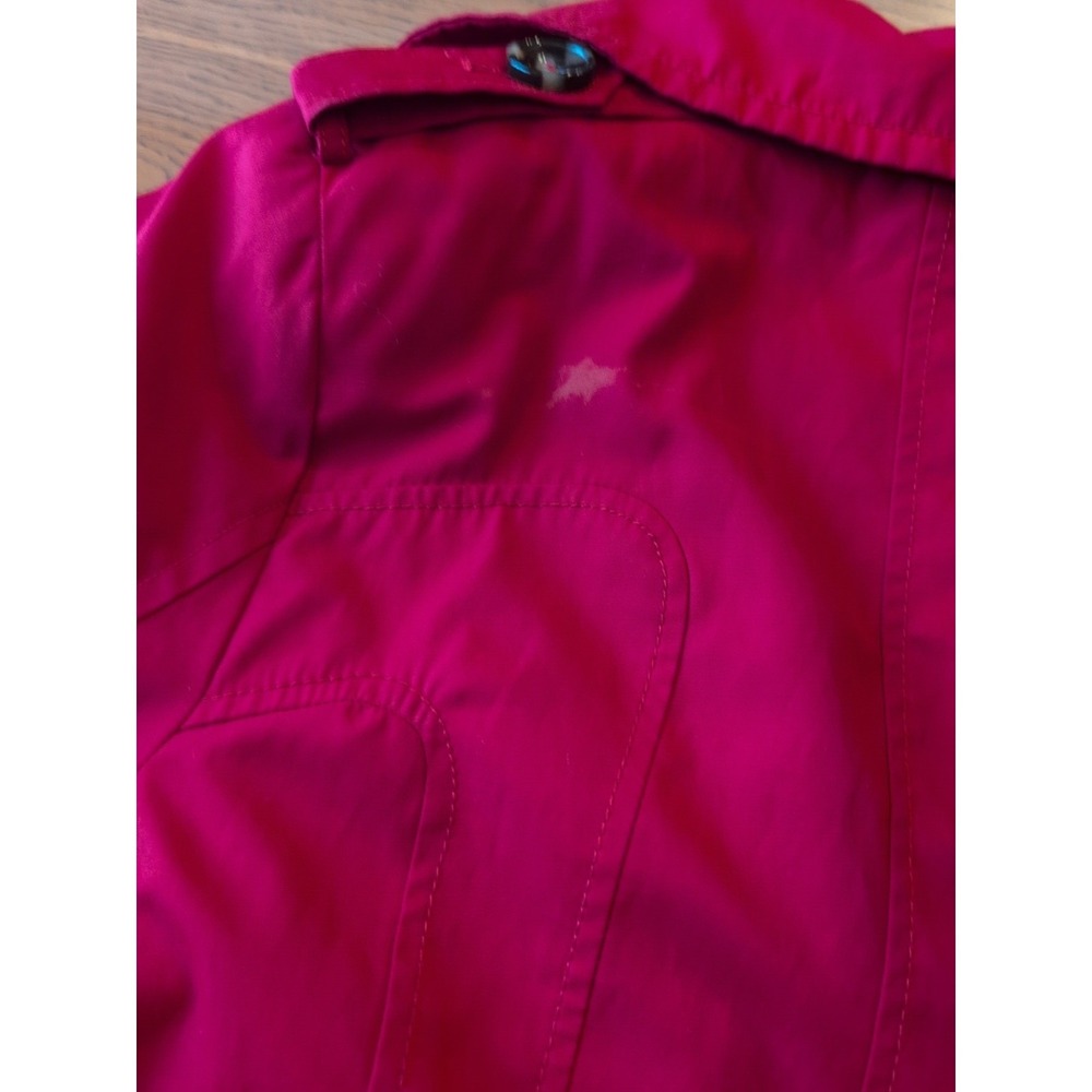 Jones New York Sport Women's XL Red Belted Double Breast Trench Coat Jacket - Picture 8 of 9